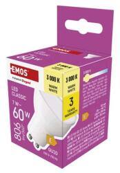 EMOS LED izzó Classic MR16 / GU10 / 7 W (60 W) / 806 lm / meleg fehér