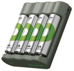 GP Akkumulátor töltő USB-s Eco E441+4xAA ReCyko 2100mAh