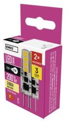 EMOS LED izzó Classic JC / G4 / 1, 9 W (21 W) / 200 lm / meleg fehér. 2db/doboz