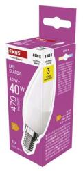 EMOS LED izzó Classic gyertya / E14 / 4, 2 W (40 W) / 470 lm / Természetes fehér
