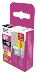EMOS LED izzó Classic JC / G9 / 4 W (40 W) / 470 lm / meleg fehér. 2db/doboz