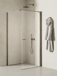 NEW TRENDY New Soleo Gunmetal Brushed zuhanykabin 120x70 cm négyszögletes grafit csiszolt/átlátszó üveg K-2130-WP
