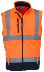 Yoko Unisex felnőtt HiVis Softshell kabát M kék|narancssárga|sárga