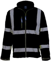 Yoko Unisex felnőtt 2 sávos HiVis Soft Shell kabát 2XL fekete