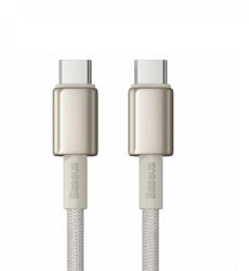 Baseus Tungsten Gold USB-C to USB-C adatkábel, töltőkábel, arany (100W, 5A, 1m, P10319800G21-00)