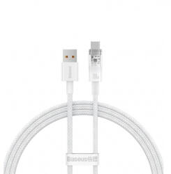 Baseus Explorer USB-A to USB-C adatkábel, töltőkábel, fehér (100W, 5A, 1m, CATS010402)