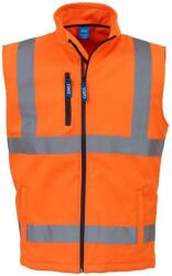 Yoko Unisex felnőtt HiVis Softshell kabát L narancssárga|sárga