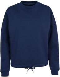 Build Your Brand Női / Női Crew nyakú oversized kapucnis pulóver L kék