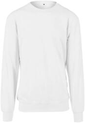 Build Your Brand Unisex felnőtt könnyű Crew nyakú pulóver M fehér