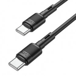 hoco. X83 Victory USB-C to USB-C adatkábel, töltőkábel, fekete (60W, 3A, 1m)