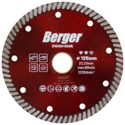 Berger extra vékony turbo gyémánttárcsa 125x1, 3x22, 23/SH7mm (010301-0245) - szerszamplusz