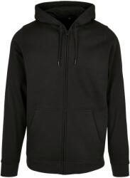 Build Your Brand Unisex felnőtt Basic teljes cipzáras kapucnis pulóver 4XL fekete