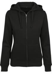 Build Your Brand Női Merch Slim Full Zip kapucnis kapucnis pulóver M fekete