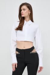 Patrizia Pepe pamut ing női, galléros, fehér, regular, 8C0696 A391 - fehér 40