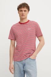 Pepe Jeans pamut póló narancssárga, férfi, mintás - piros XL