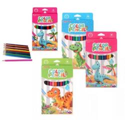 Yalong Stationery Dinós Jumbo színesceruza - 12 darabos - háromszögletű (YL211062-12)