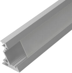 Kanlux Felületre szerelhető sarok alumínium profil PROFILO C 1m Silver matt ernyővel és KANLUX végzárókkal (KANPRO0265)