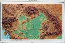 Magyar Honvédség - HM Térképészeti Kht Kárpát-medence dombortérkép Magyar Honvédség 1: 1 000 000 118x79 cm