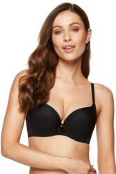 Gorteks Carla push-up melltartó, fekete, sima, 75C