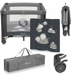 Lionelo Gyerek Járóka Összecsukható Kerekekkel Nagy Habszivacs Matrac Lionelo Bonnie (LO-BONNIE GREY SCANDI)