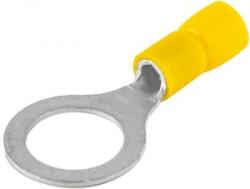 Tracon Electric Szigetelt szemes saru, ónozott elektrolitréz, sárga 6mm2, M12, (d1=3, 4mm, d2=13mm), PVC (SSZ12)