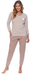 DN Nightwear Bear női pizsama, barna, csíkos, S