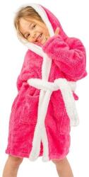 Vienetta Secret Nyuszika soft lánykafürdőköpeny, sötét rózsaszín, fülekkel, 98/104