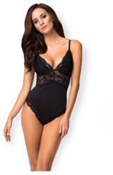 Obsessive 810 csipkebody, fekete, L/XL