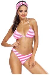 Lorin Valencie női fürdőruha, fehér-rózsaszín, csíkos, L