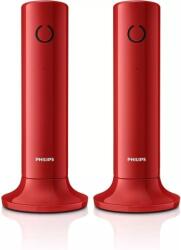 NK Philips M4502R/34 Telefon fix fara fir, 4, 1 cm (1, 6"), afisaj LCD, iluminare de fundal, difuzor incorporat, difuzor, sunet HQ, subtire si compact, rosu (compatibil (M4502R/34)