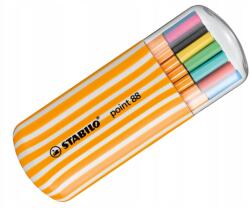 STABILO Vékony tolltartó Stabilo Point 88 20 szín , merev tolltartó Zebra (8820-02)