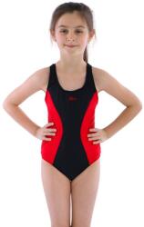 Spin Bibione II egyrészes lánykafürdőruha, fekete-piros, 146