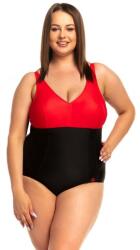 Spin Lago II egyrészes karcsúsító fürdőruha, fekete-piros, 3XL
