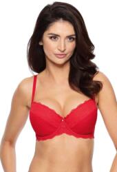 Gorteks Scarlet csipkés push-up melltartó, piros, 75D