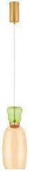 Nova Luce Sárga-zöld üveg LED függőlámpa Nova Luce Pluma 15 cm (NOL-9030546)
