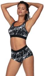 Lorin Izzy fitneszrövidnadrág, fekete, márványszínű, L