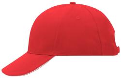 Myrtle Beach (Daiber) 6 paneles reklám sapka MB024 - Piros / fehér | unisex (MB024-5404)