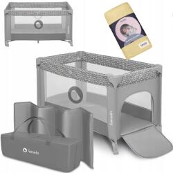 Lionelo Utazóágy babafekhely matrac és takaró Lionelo Stefi (LO-STEFI GREY)