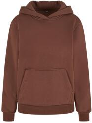 Build Your Brand Puha női kapucnis pulóver Fluffy - Csokoládébarna | 3XL (BY289-1000401536)