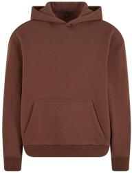 Build Your Brand Puha férfi kapucnis pulóver Fluffy - Csokoládébarna | 4XL (BY284-1000401378)