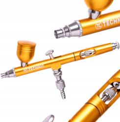 TC TECHNIC Airbrush Modellező fúvókával 0, 3mm B-130 Double Action Gold Mini pisztoly (B-130P-G)
