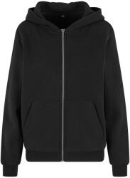 Build Your Brand Hanorac moale pentru femei cu fermoar Fluffy - Neagră | L (BY290-1000384684)
