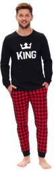 DN Nightwear Pijama pentru bărbați King neagră, XL