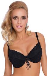 Roza Sutien Damaris push - up negru , 70C