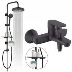 Reihe Esővízgyűjtő 25 fekete kádtöltő csaptelep Hansgrohe (71440670 + OVEO OVE-KN-BL)