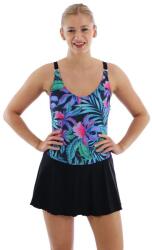 Spin Costum de baie rochie Corfu albastru cu flori, S Costum de baie dama