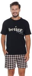 DN Nightwear Pijamale pentru bărbați Best negru cu inscripție, L