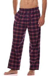 L&L Pantaloni de pijama din flanel Ben roșu-albastru, XXL