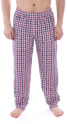 Regina Pantaloni de pijama pentru bărbați Robert negru-roșu, L