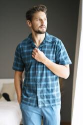DN Nightwear Pijama pentru bărbați Luke albastră cu carouri, XXL